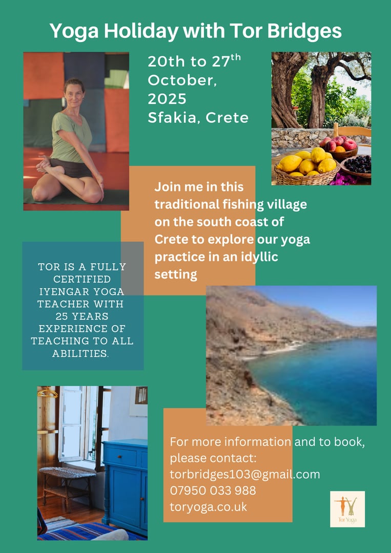 Iyengar-joogaloma Kreetalla, Kreikassa, Victoria Bridgesin kanssa